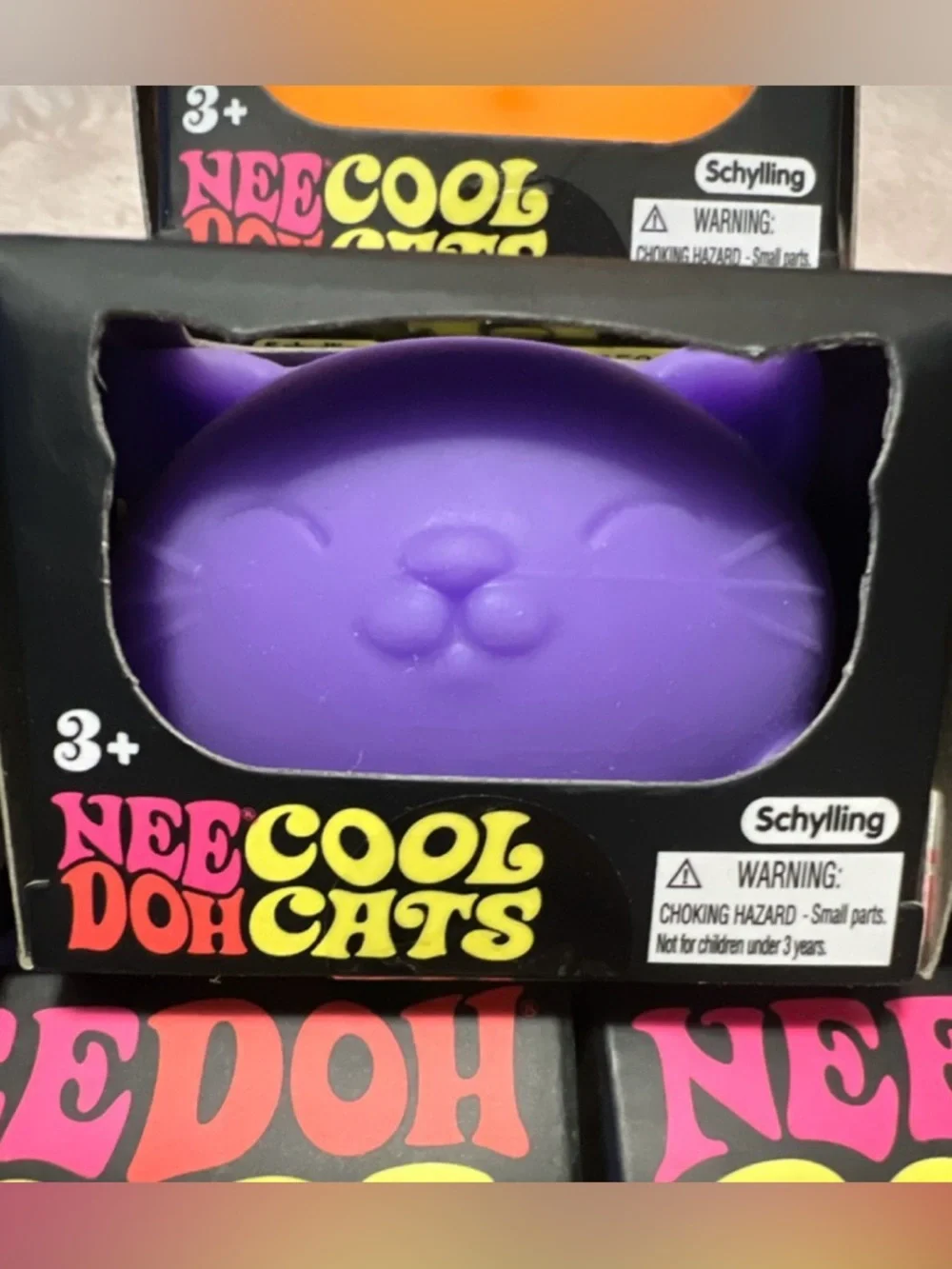Cool Cats Squishy Sensory Toy - assorted colors (Pink, Orange, Teal, Purple) - Picture 2 of 5